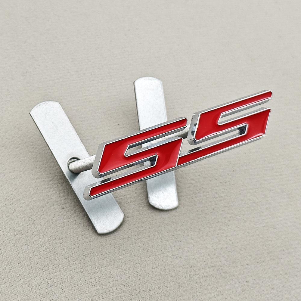AABKB1 New Car Styling Badge 3D Metal SS Logo Front Grill Emblem Fender Trunk Sticker Decal Accessories For Chevrolet Camaro Silverado