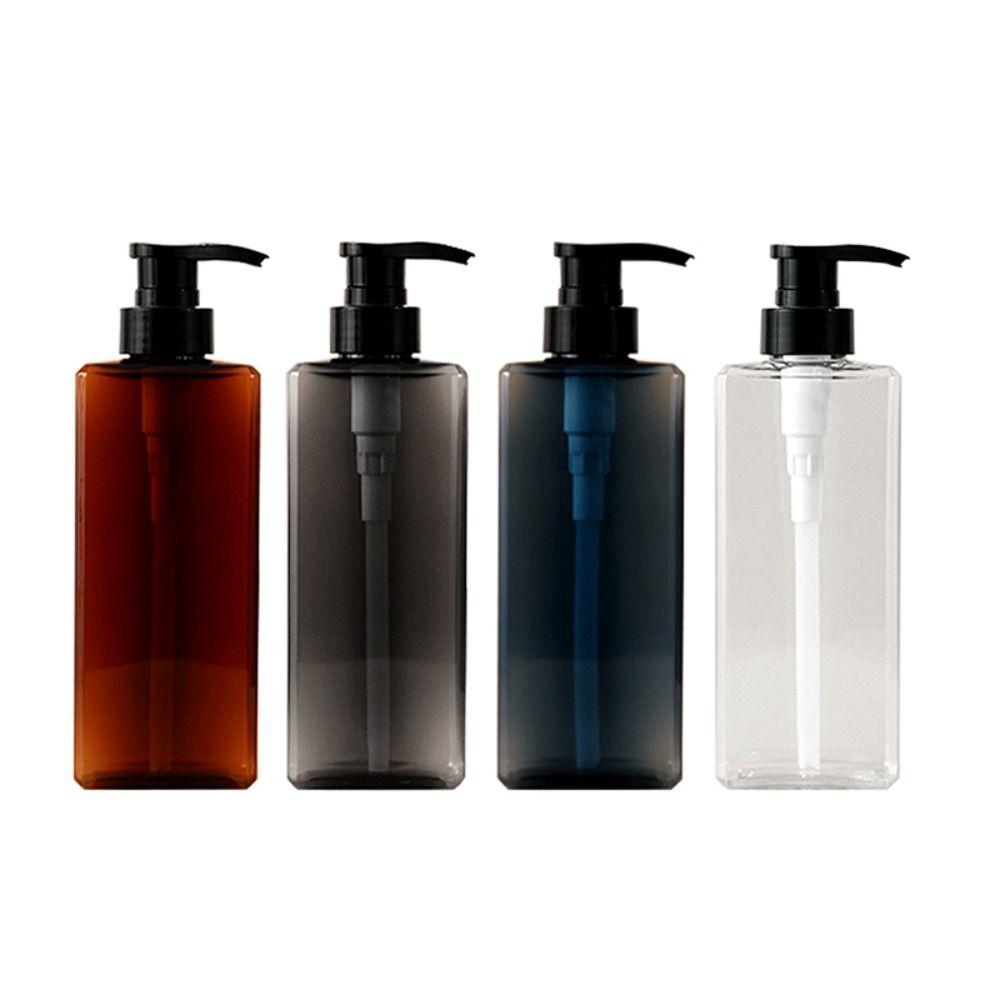 400/500ml Soap Dispensers Empty Square Design Lotion Pump Bottle Press Type Refillable Shampoo Sub-bottling Travel Shower Use