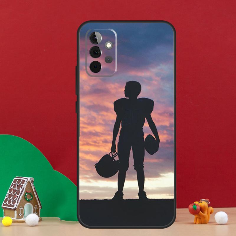 Чехол для Samsung Galaxy A55 A52 A32 A12 A33 A06 A16 A26 A36 A56 A15 A53 A13 A34 A54 A14 A17 с американским футболом (студенческий спорт)