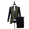 Men's Wedding Suit Medieval Jacket+Vest+Pants 3 Pieces Retro Costume Military Blazer Royal Fancy Dress Suits