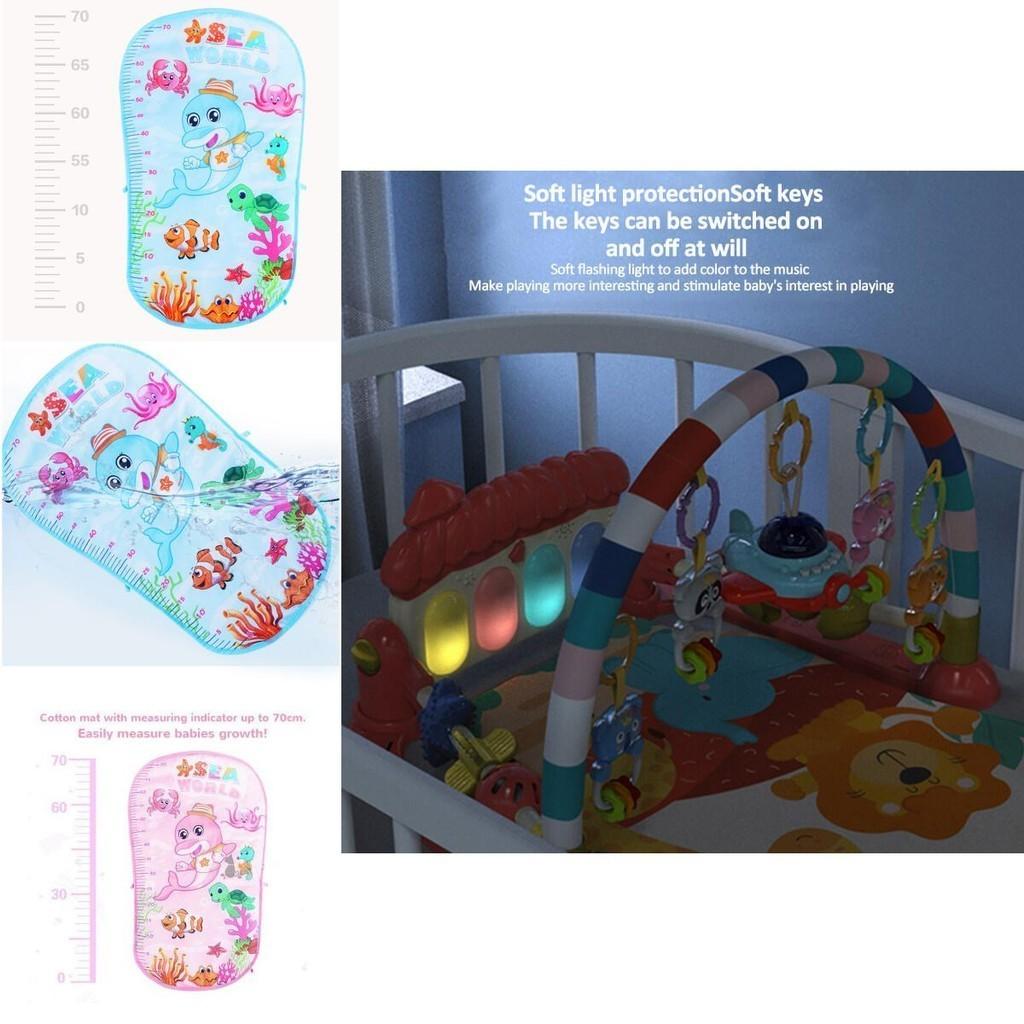 Fitness Newborn Rack And Interactive Pedal Piano Toy With Lights Music And