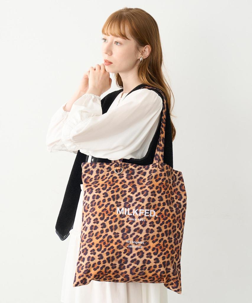 Плоская сумка-тоут Леопард LEOPARD FLAT TOTE 103244053003 БЕЖЕВЫЙ ОДИН РАЗМЕР