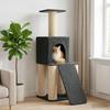 Cat Tree with Sisal Scratching Posts Dark Grey 146 cm