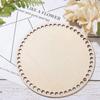 For Crocheting Natural Wood Crochet Basket DIY Knitting Crochet Supplies Cross Stitch Fixing Frame