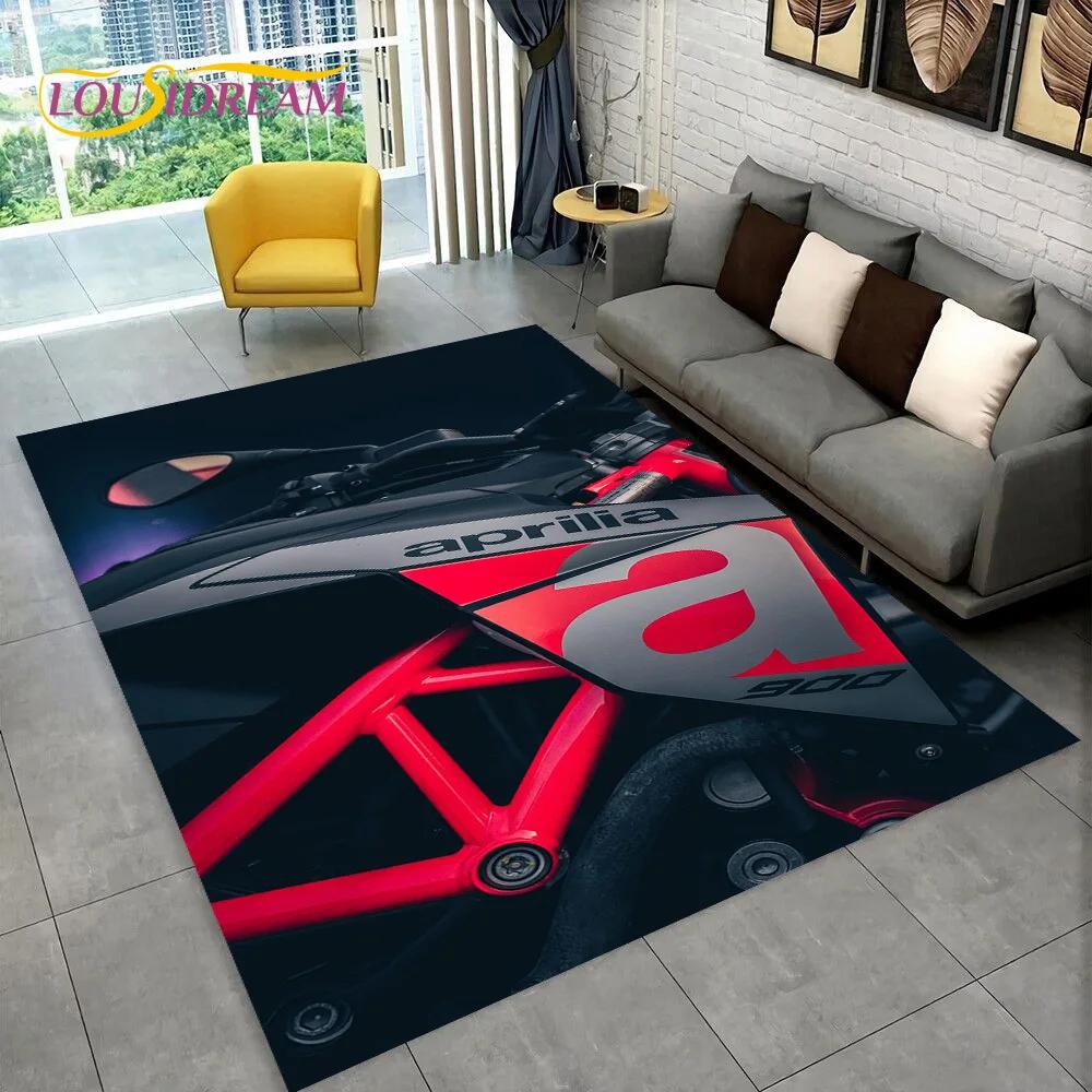 HD Ковер с логотипом мотоцикла Aprilia Racing для дома, гостиной, спальни, дивана, придверный коврик, декор, детский ковер, нескользящий коврик для пола 3D