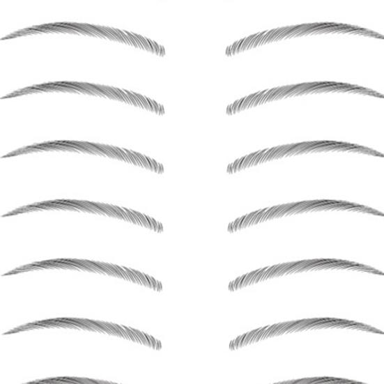 2 Sheets Waterproof Eyebrow Tattoo Stickers Hair-Like Natural Fake Eyebrows Makeup Accessories