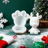 1-10PCS Christmas Elk Plaster Aromatherapy Candle Silicone Mold DIY Handmade Soap Car Vent Clip Crafts Home Fragrance Decor
