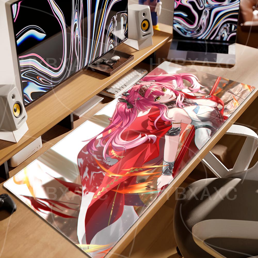 HYBXAXC LUPA Wuthering Waves Game Mouse Pad Large Keyboard Ergonomic Office Rubber PC Non-slip Anti-fray Home Custom Best Price