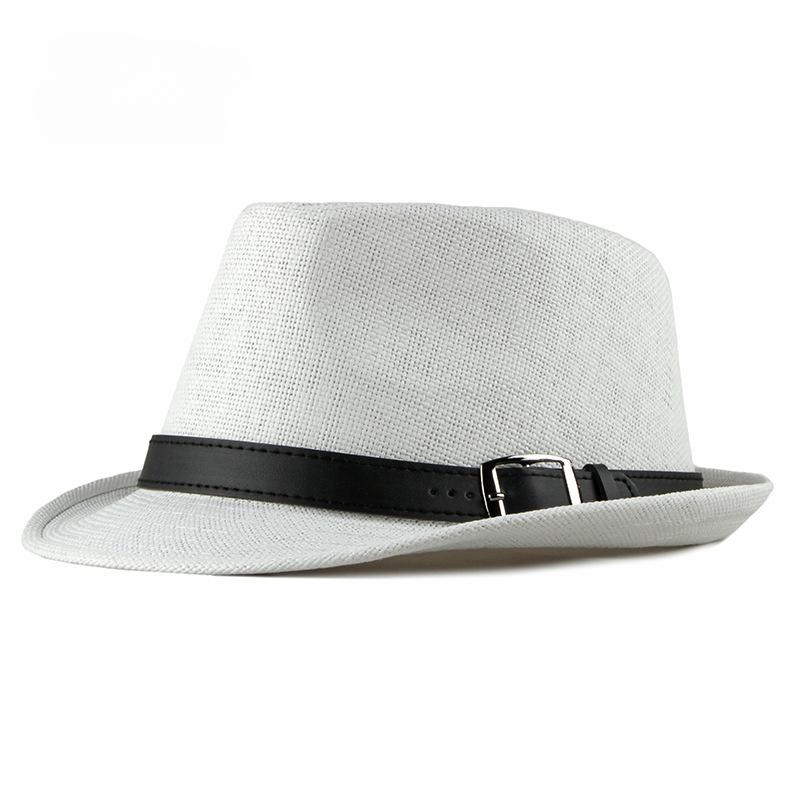 Summer Straw Hat Male Korean Fashion Hat Female Sun Visor British Retro Gentleman Jazz Hat