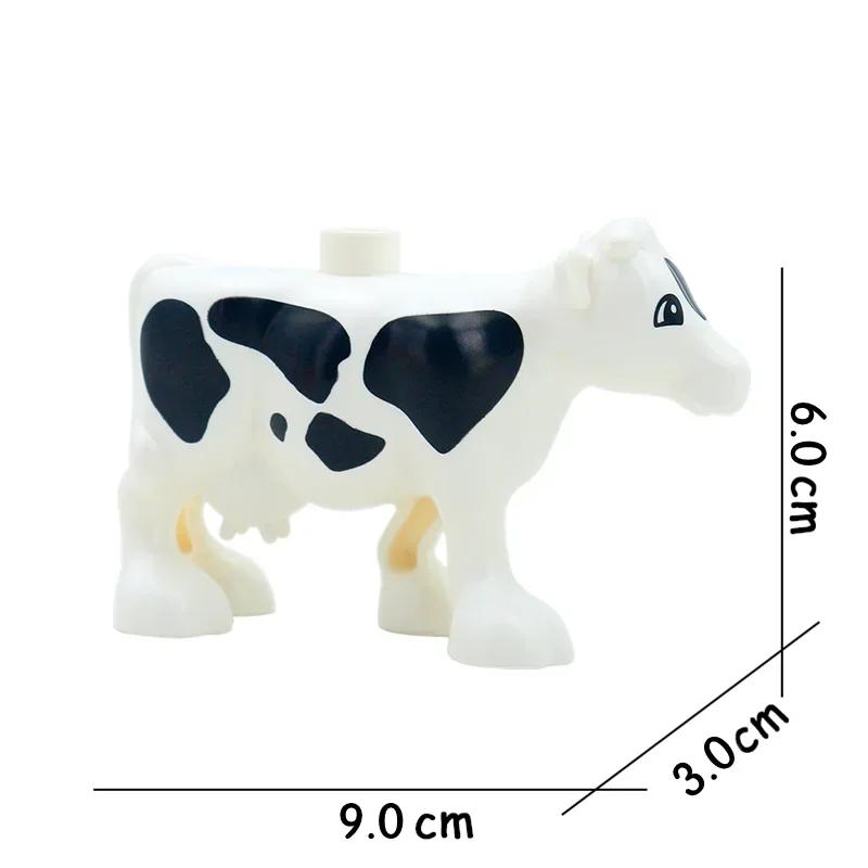 Big Size Building Blocks Animal Accessories Figures Farm Poultry Livestock Cat Rabbit Compatible Bricks Toys Children Kids Gifts