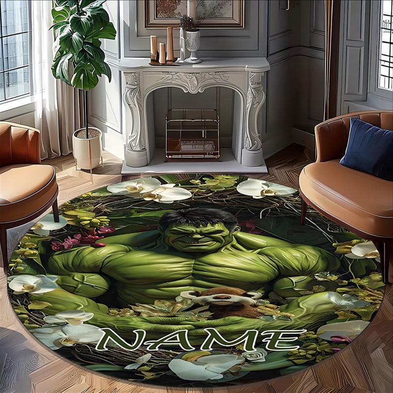Personalized H-Hulk Round Chair Office Rug - Perfect for Mat, Office Chair & More - Ideal Gift for Birthdays and Holidays