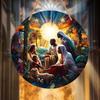 1 шт. 2d плоский круглый деревянный знак «Рождество», венок, круглый рождественский знак - 20 см, входная дверь, гостиная, кафе, фермерский дом, украшенный праздничными подарками