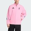 adidas ЗНЕ. Мужская куртка с воротником-стойкой и длинным рукавом, свободного кроя, с молнией, ФК Ливерпуль, официальная, KC7810