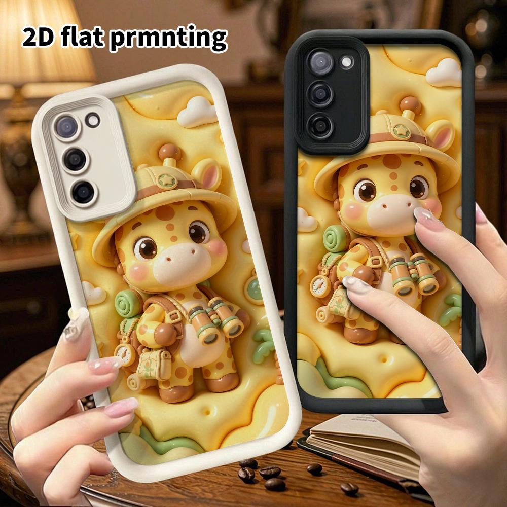 Phone Case: 2D flat design suitable for Samsung Galaxy A34 A35 M05 M06 S20 S22 S21 FE Plus 5G protective case, adventure giraffe, perfect holiday gift