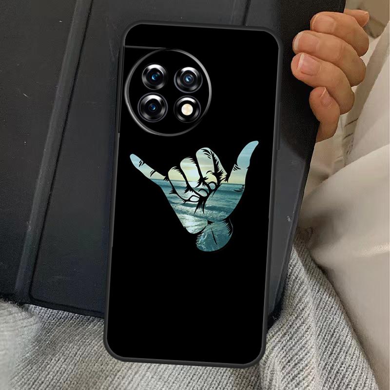 Surfer Surf Hang Loose Shaka Case For OnePlus 13R 12R 10R 13T 10T 8T 15 13 12 11 Nord CE 4 3 2 Lite N20 N30 Nord 5 Cover