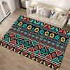 Aztec Tribal Pattern Vibrant Rug Non-slip rug suitable for living room and bedroom sofas