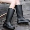 2024 женские водонепроницаемые сапоги средней высоты 30 см, водонепроницаемые и нескользящие рабочие резиновые туфли, длинные резиновые сапоги