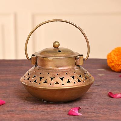 Новый железный подсвечник Degchi Dhoop и антикварные предметы, подсвечник для чайных свечей, элегантный металлический подсвечник Degchi Handi для домашнего декора