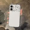 Прозрачный чехол для телефона Apple 16151413promax 1211 с милыми кошачьими ушками и кошачьими граффити