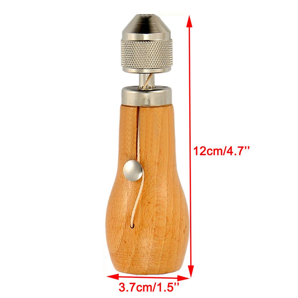1pc New Leather Craft Tool Stitching Sewing Awl With Waxed Thread And Needles
