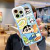 Crayon Phone Case For S-Shin-chans iPhone 16 15 14 13 12 11 Mini Pro Max X XR XSMax 7 8 Plus SE20 Transparent Cover