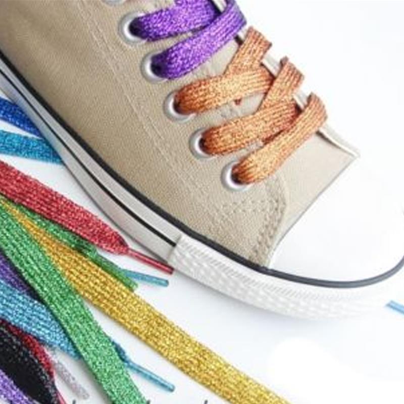 Good Product Men and Women Flat Leisure Waxing Waterproof Shoes LACES Fashionable Glitter Shoelaces
