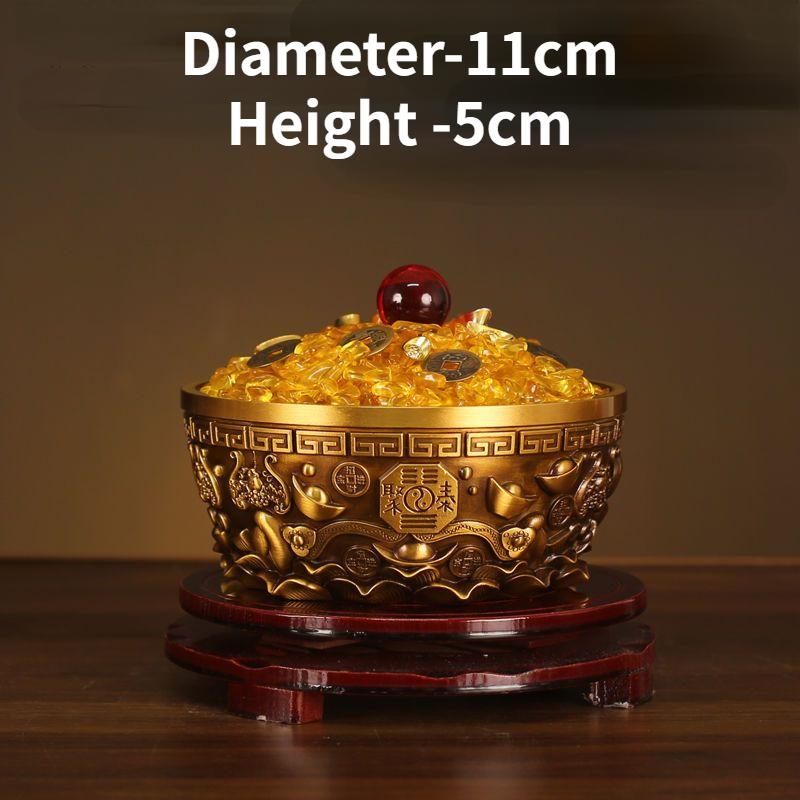 Fengshui Чистая медная чаша сокровищ для сбора богатства Fengshui Привлечение богатства для домашнего использования Shen Wansan Украшение гостиной