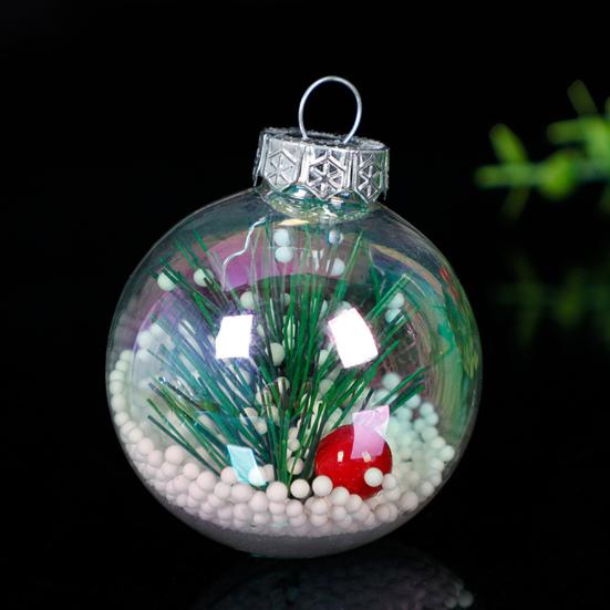 Yousheng Fillable Christmas Ball Подвеска Небьющиеся Прозрачные DIY Рождественские Елочные Шарики Декоративное Подвесное Украшение