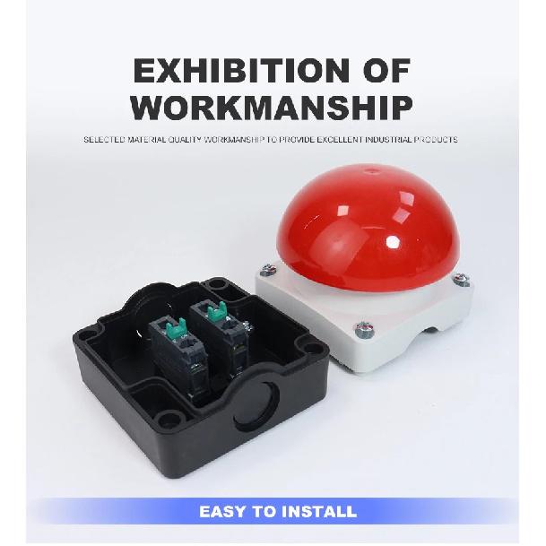 E-stop Pedal Push Button without Fixation Waterproof IP67 Self reset Momentary Foot Switch Big Mushroom Emergency Stop Buttons