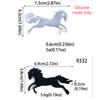 Set Safe and Non-Dangerous Keyring Mold, Charming Horse Design Casting Silicone Mould, Easy to Clean for DIY Lovers
