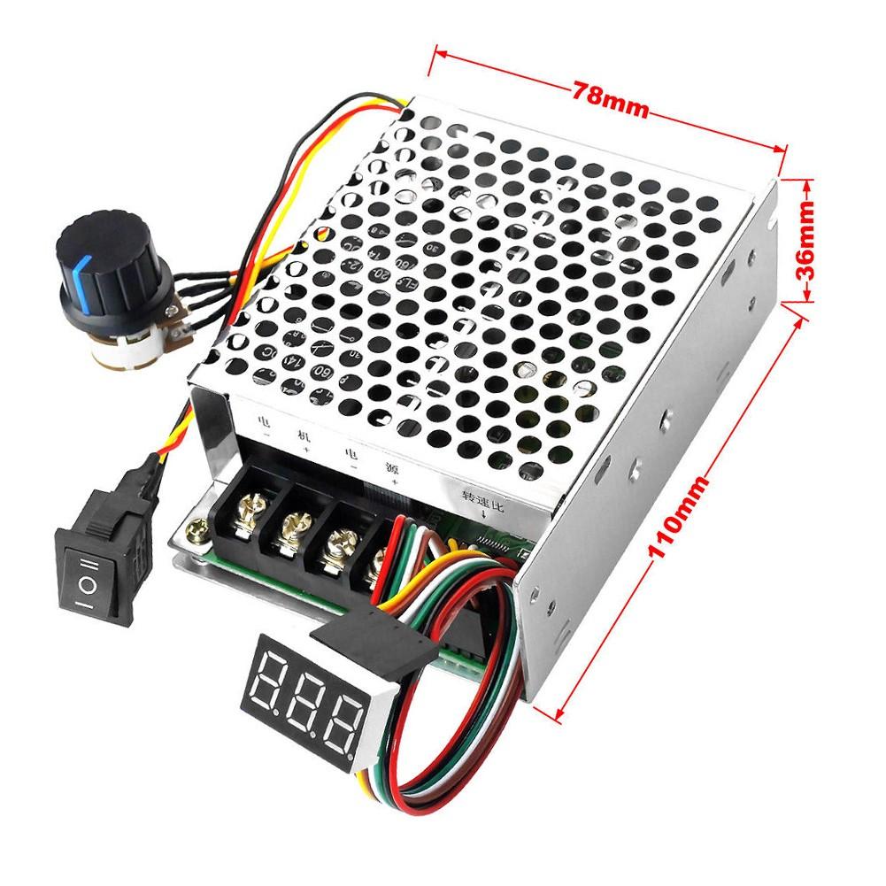 DC 10-55V MAX 60A PWM контроллер скорости двигателя CW CCW реверсивный 12V 24V 36V