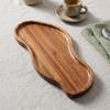Peanut Shaped Wooden Serving Tray Heat Resistant Acacia Wood Platter Decorative Plate for Home Kitchen Tabletop Daily Decoration