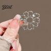 Multi-purpose Brooch Women Smooth Surface Hollow Sun Flower Design Lapel