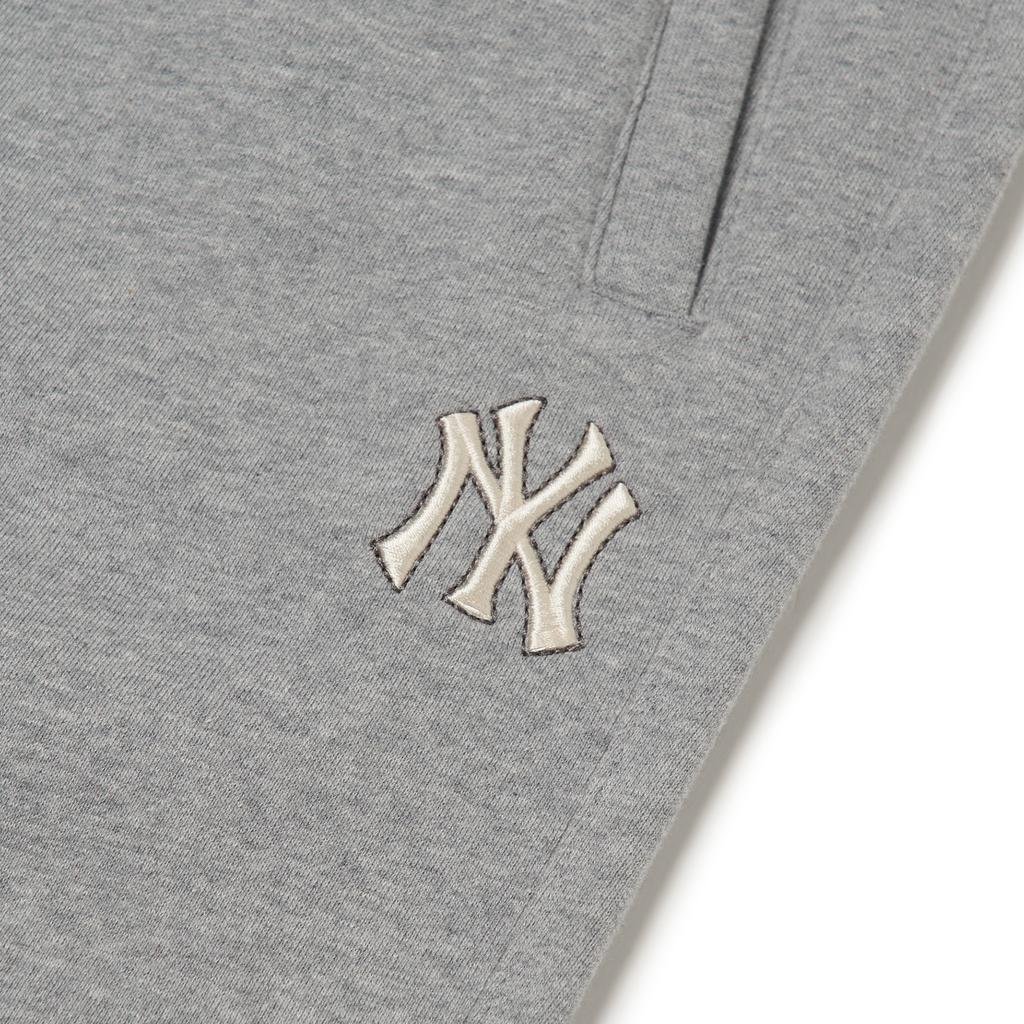 MLB Knitted Sweatpants Unisex Gray Thickened Cuffed Pants 3ATPB0116-50MGS