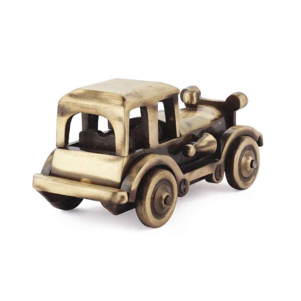 Декор, латунная старинная автомобильная статуэтка, статуэтка для домашнего декора, подарок, глянцевая античная отделка, упаковка из 1 шт.