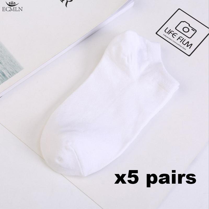 5 пар женских белых и черных носков до щиколотки, женские носки, дышащие спортивные носки, однотонные носки-лодочки, удобные полиэстеровые носки