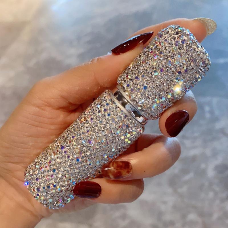 Роскошный флакон-спрей для духов и лосьона объемом 10 мл с бриллиантами для путешествий — портативный, многоразовый и элегантный дизайн