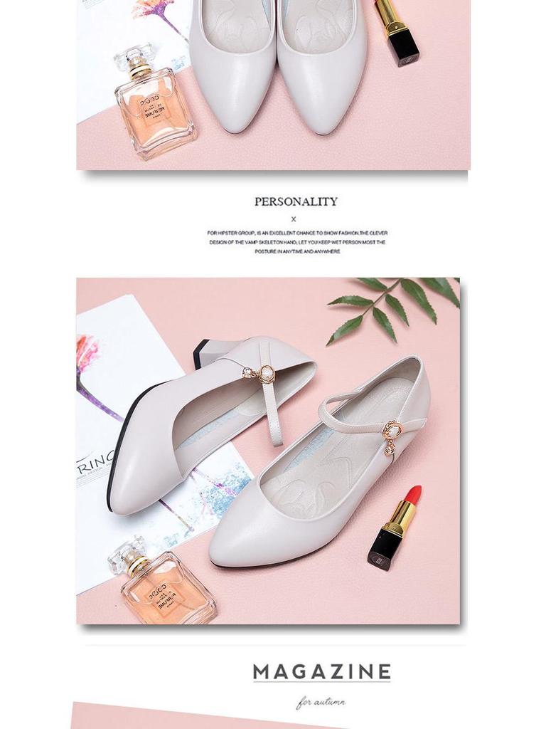 Туфли из мягкой кожи на среднем каблуке с пряжками на ремешках для работы и танцев с ципао, подходят женщинам среднего возраста, черная мягкая подошва для осени.