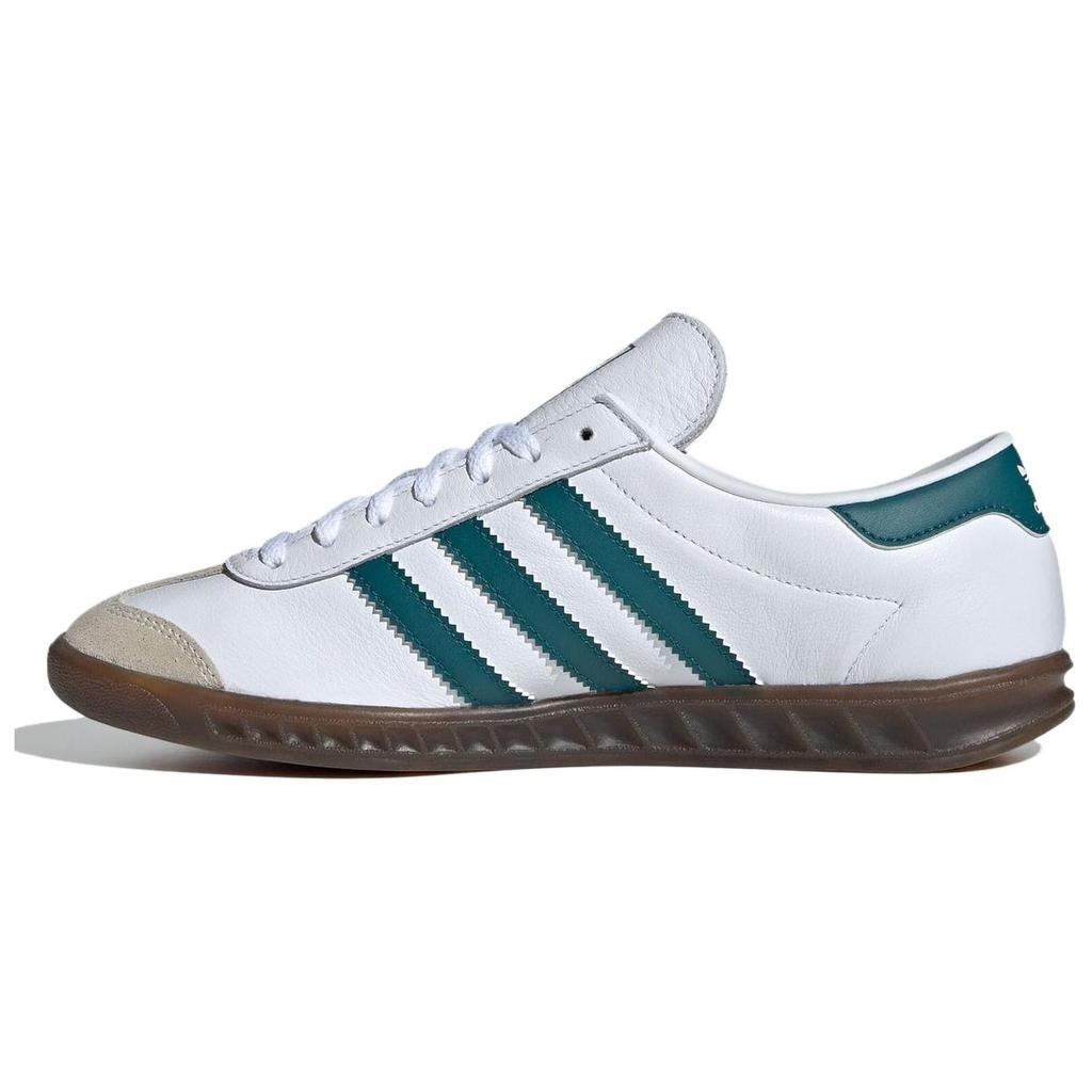 adidas Originals Гамбург Удобные Универсальные Низкие Скейт-Кеды Унисекс Кроссовки Бело-Зеленые JH8562