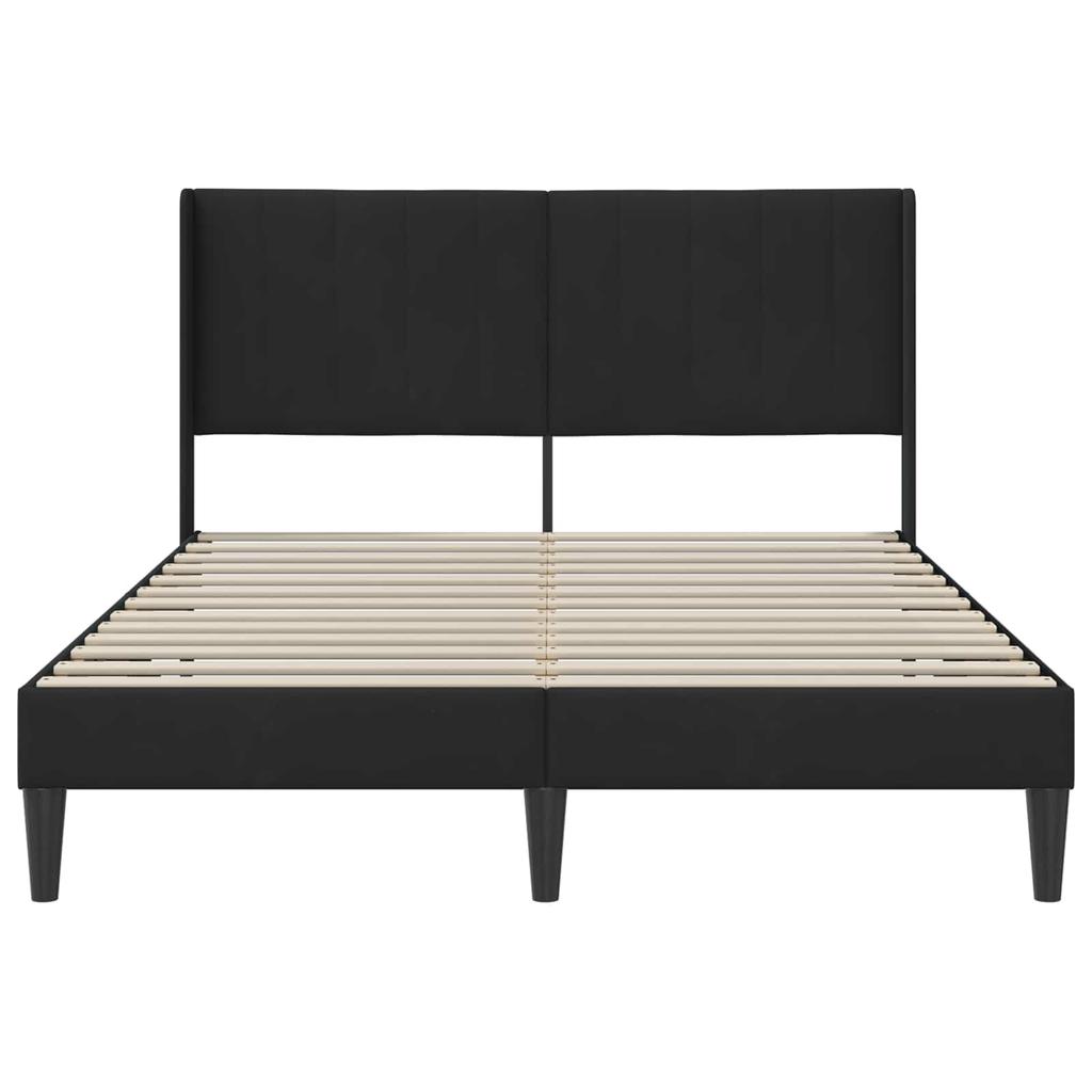 Bed Frame with Headboard Black 120 x 190 cm Velvet
