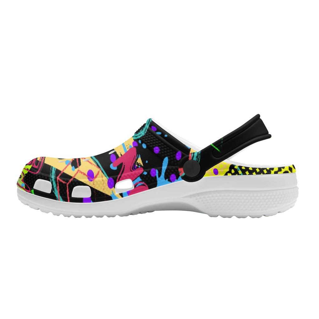 Breathable EVA Clogs Women Men Color Printed Lightweight Slip On Garden Shoes Beach Pool Home Bathroom Sandals Beach Pool Wear