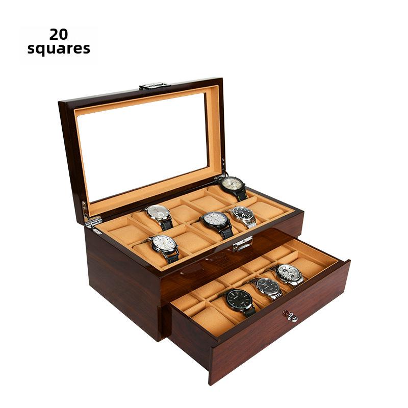 Деревянная коробка для хранения часов - Доступна на 3, 5, 6, 8, 10 и 12 ячеек для демонстрации и презентации