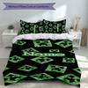 3pcs Custom Name Game Block Pixel World Set,Includes 1 Duvet Cover and 2 Pillowcases,All-season Bedroom Decor
