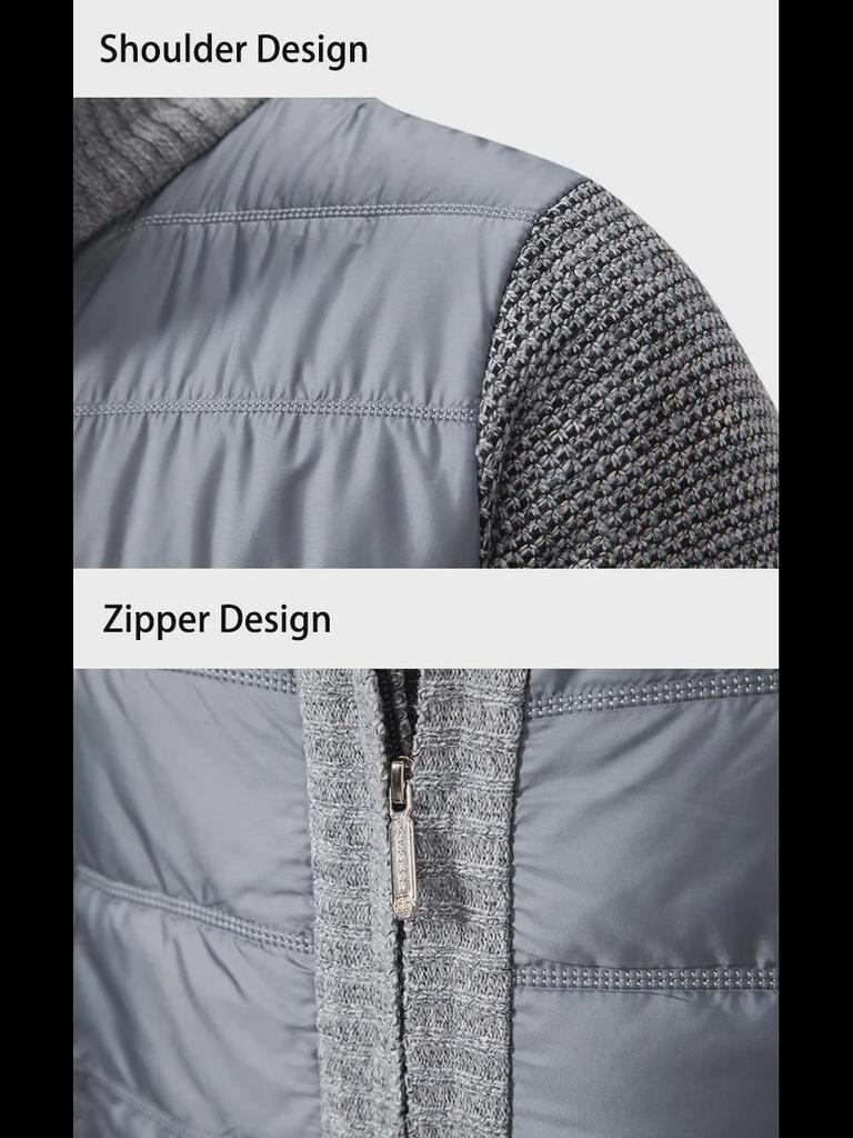 2023 Мужская трикотажная куртка в корейском стиле с воротником-стойкой