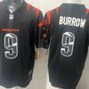 Cincinnati Bengals NFL Jersey 9 Joe Burrow Embroidered Football Uniform Men Fans