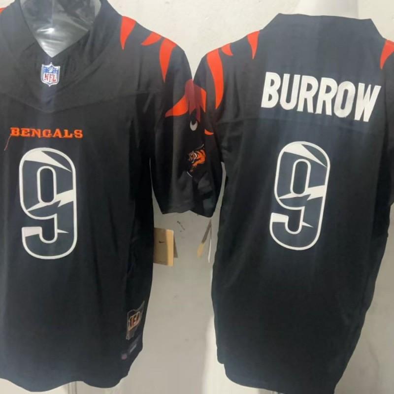 Cincinnati Bengals NFL Jersey 9 Joe Burrow Embroidered Football Uniform Men Fans