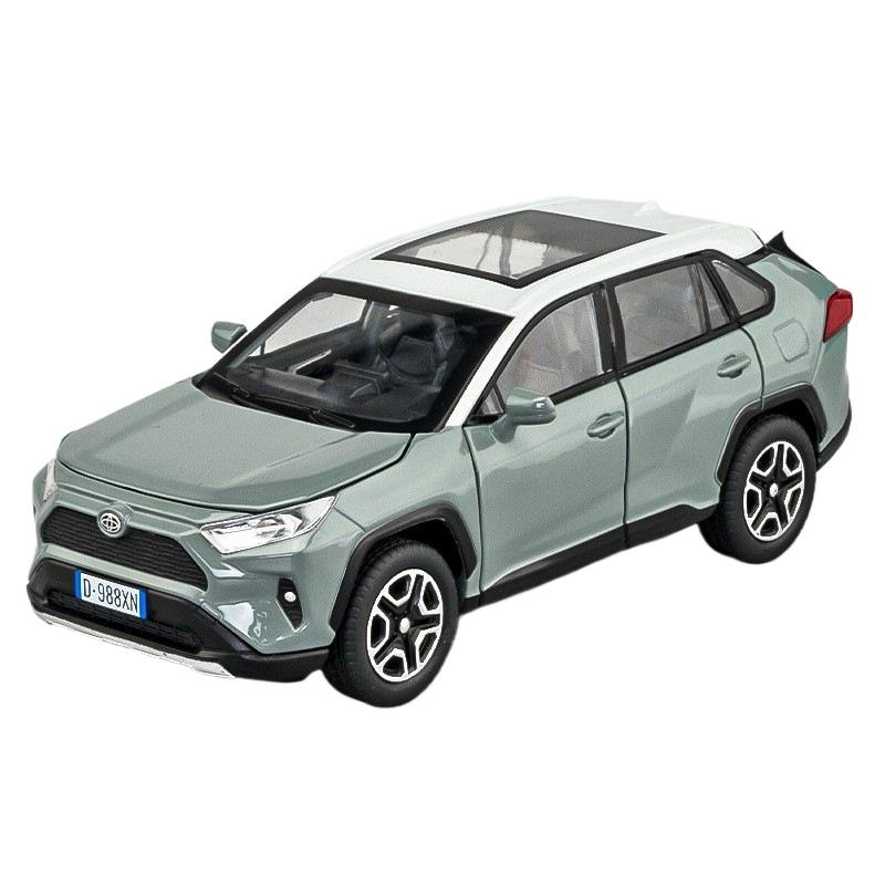 Масштабная модель автомобиля Toyota RAV4 из сплава 1:32, изысканное настольное украшение, лучшая коллекция для энтузиастов моделей автомобилей, подарки на Хэллоуин