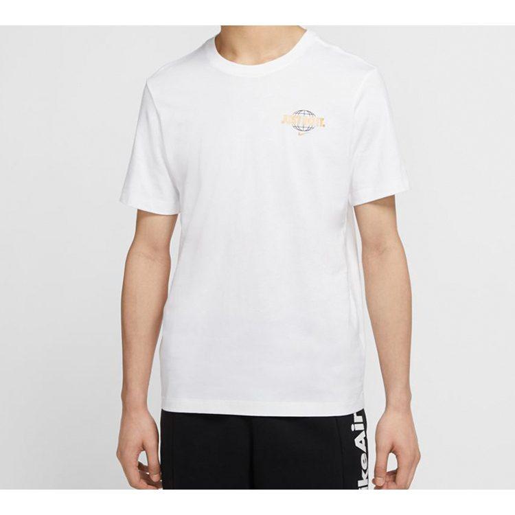 Nike Sportswear JDI T Shirts Men's White Crew Neck Moderate Straight Fit CT6554-100