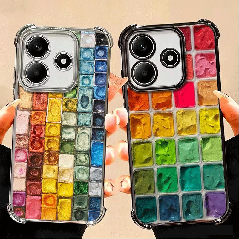 Watercolors Set Paint Palette Soft Phone Case For Xiaomi Poco X7 X8 Pro Max X6 X5 X3 F8 Ultra F7 M8 M7 M5S Redmi 15C 15A 15 14C