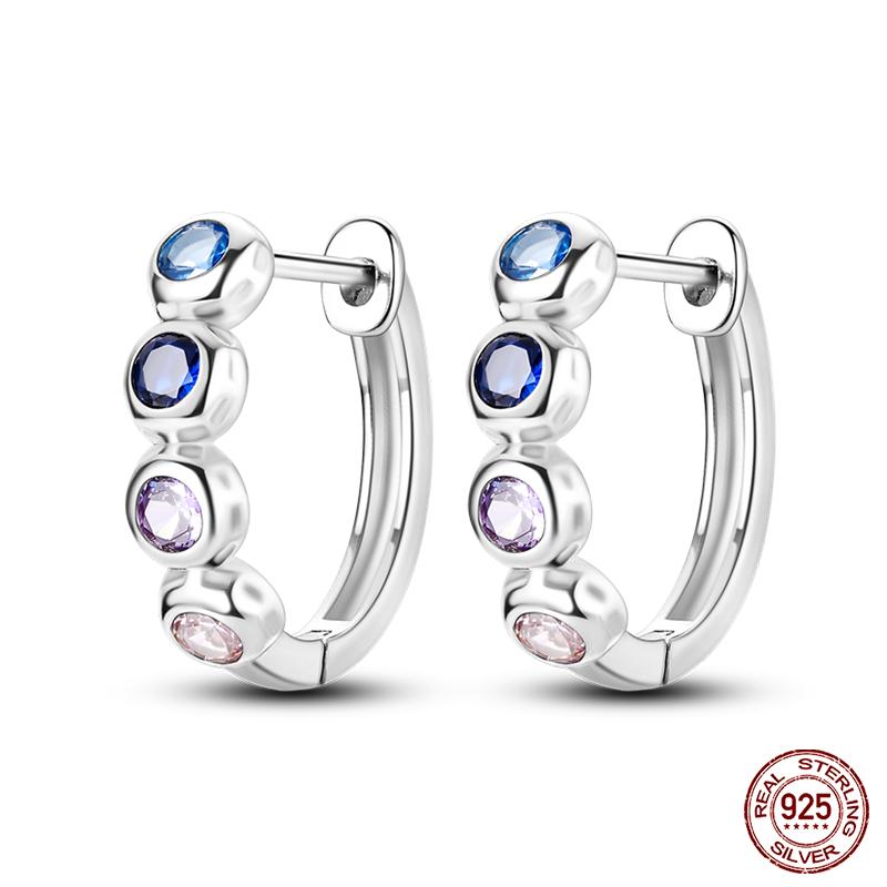 Серьги-тюльпаны из стерлингового серебра 925 пробы для женщин, двойные серьги-кольца в виде бабочки из кубического циркония, изящные помолвочные украшения